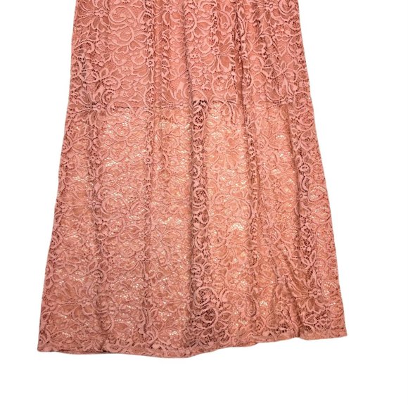 ENFOCUS STUDIO Mauve Lace Short Sleeve Maxi Dress (Size 8) - Picture 4 of 8